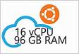 RDP Linux 16 Core 96 GB RAM CloudP